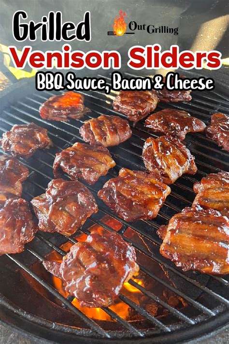 Venison Sliders {BBQ Bacon Cheeseburgers} - Out Grilling