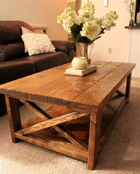 Homemade Rustic Coffee Table - DIY Rustic X Coffee Table (Plans by Ana White) - Handmade ...