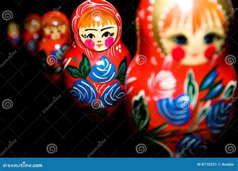 Russian National Babushka Matroschka Stock Image - Image of matreshka, painting: 8710221