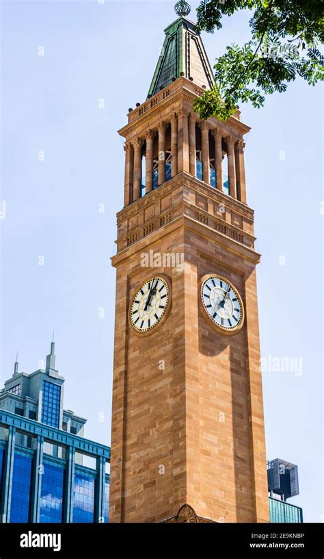 Brisbane City Hall Clock Tower in downtown Brisbane, Australia, 2021 Stock Photo - Alamy