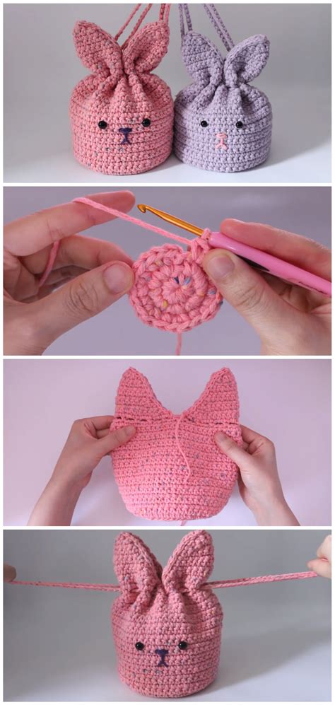 Crochet Bunny Pouch Bag – Design Peak