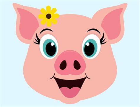 Cute pig svg cut files pigs clipart pig face clip art etsy – Artofit