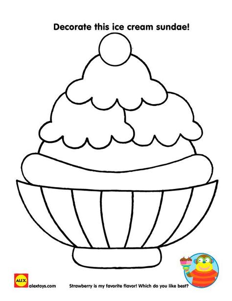 Printable: Summer Activities - AlexBrands.com | Ice cream coloring pages, Ice cream, Coloring ...