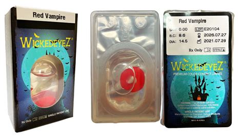 Red Vampire Contact Lenses - Wicked Eyez / Gothika Contact Lenses