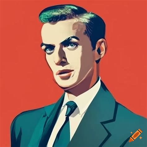 Retro artwork of a stylish businessman on Craiyon