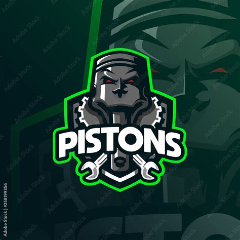 piston mascot logo design vector with modern illustration concept style ...