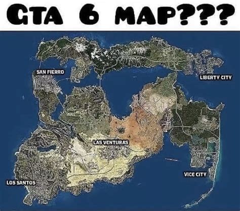 GTA6 map concept blends all cities into a giant open world