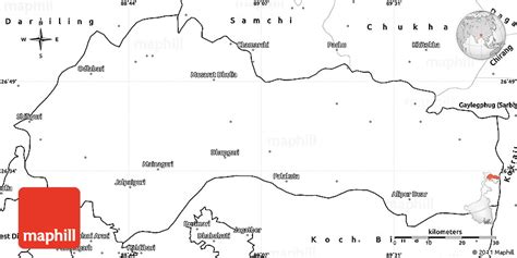 Blank Simple Map of Jalpaiguri