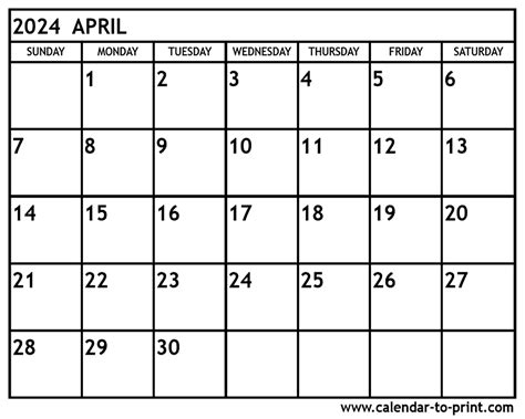 April 2024 Calendar Small Cool Perfect The Best Famous - Calendar 2024 ...