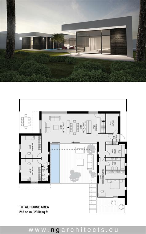 Modern villa AJ designed by NG architects www.ngarchitects.eu | House plans, Architecture house ...