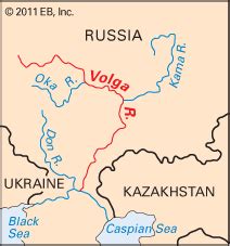 The Volga River Map