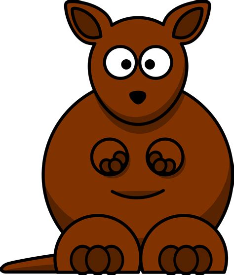 Clipart - Cartoon kangaroo