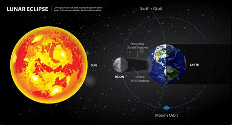 Éclipses lunaires, soleil, terre, lune, vecteur, illustration - Telecharger Vectoriel Gratuit ...