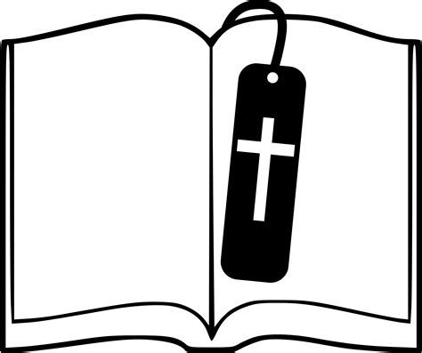 Clipart - Bible and bookmark