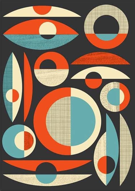 Mid Century Modern poster, mid century print, Abstract art Poster ...