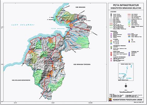 Peta Kabupaten Minahasa Selatan