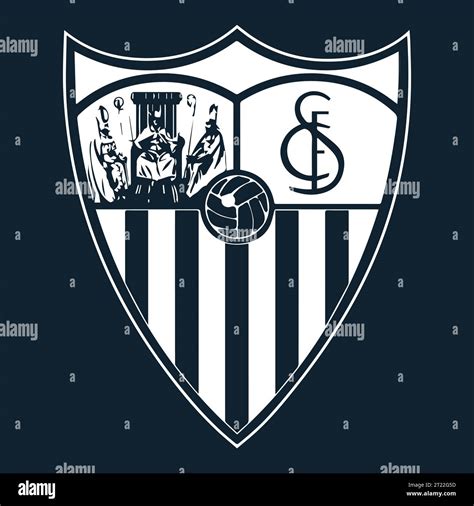 Sevilla FC White Logo Spanish professional football club, Vector ...