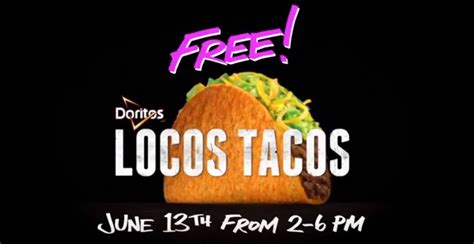 Free Tacos at Taco Bell June 13th