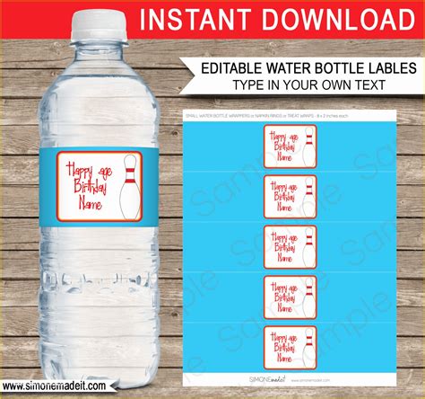 8 Oz Water Bottle Label Template Free - Get What You Need For Free