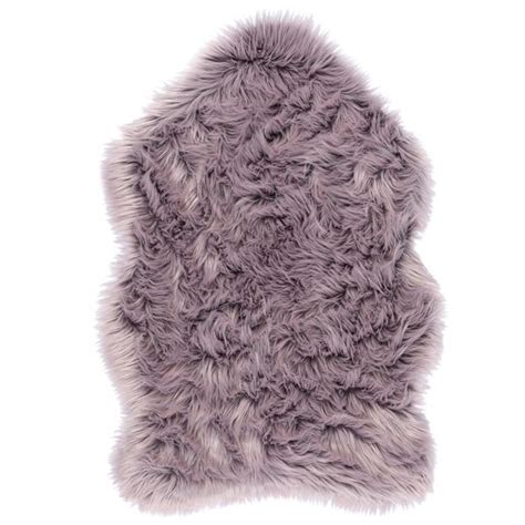 Tipped Faux Fur Pelt Rug | Dunelm