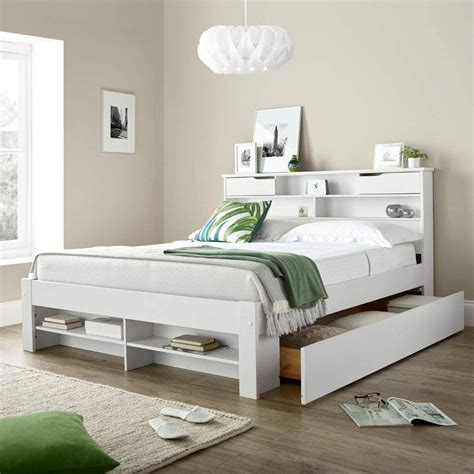 20+ White Double Bed With Storage - DECOOMO