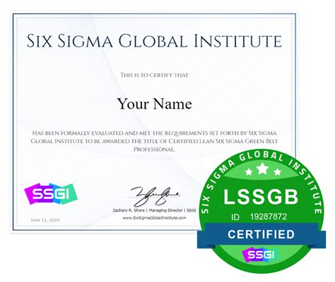 Green Belt Certification - Lean Six Sigma Training Online | SSGI