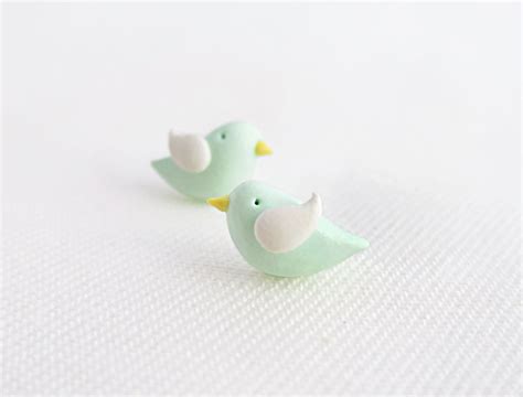 Little Bird Polymer Clay Earring - Etsy