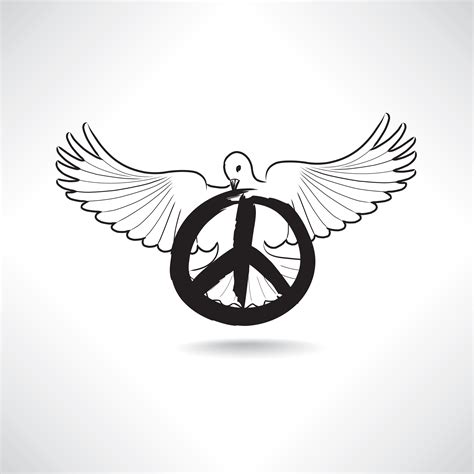 Peace symbol. Dove, pacifism sign. International peace day emblem. 531234 Vector Art at Vecteezy