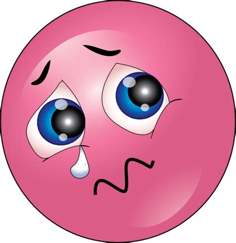 Crying Pink Smiley Emoticon Clipart Royalty Free ... - ClipArt Best - ClipArt Best