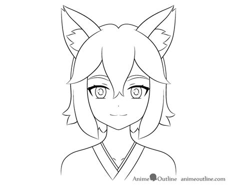 How to Draw an Anime Fox Girl Step by Step - AnimeOutline