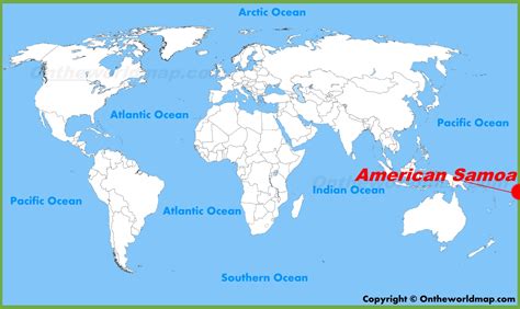 American Samoa location on the World Map - Ontheworldmap.com