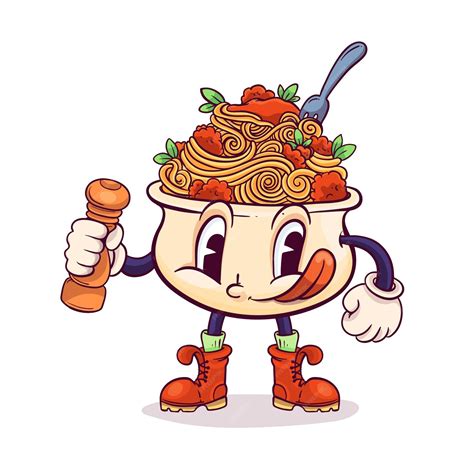 Free Vector | Hand drawn pasta cartoon illustration