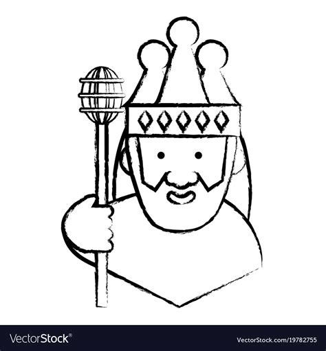 Cartoon king icon image Royalty Free Vector Image