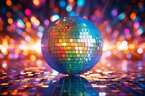 A colorful disco ball glams party events | AI-generated image