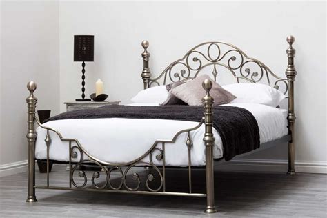 Canterbury Vintage Antique Brass Metal Bed Frame - Double / King Size ...