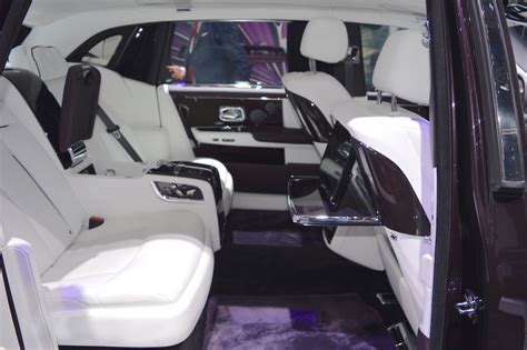 2018 Rolls-Royce Phantom EWB rear seats side view at 2017 Dubai Motor Show