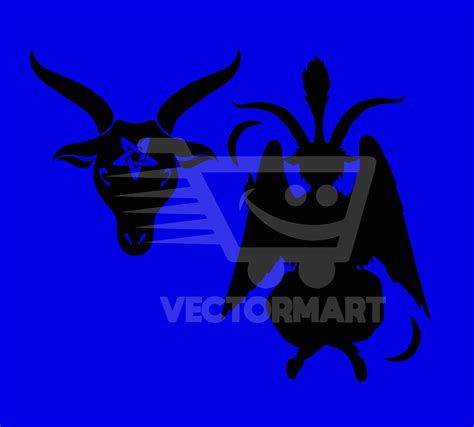 Baphomet Occult Mystical Horned God Goat of Mendes Symbol (SVG, PDF ...