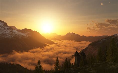 Mountains sunset wallpaper | 1920x1200 | #31072