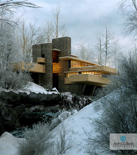 Waterfall House on Behance