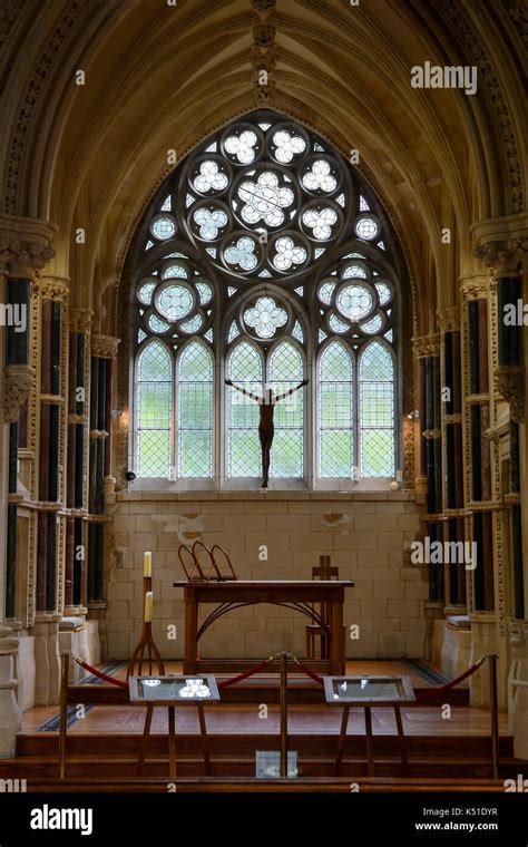 Interior of Kylemore Church at Kylemore Abbey in Connemara, County ...