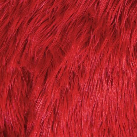 FabricLA Shaggy Faux Fake Fur Fabric - Half Yard (Red) - Walmart.com - Walmart.com