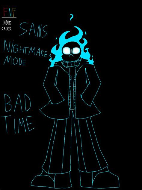 [FNF INDIE CROSS] !!BAD TIME!! nightmare!sans by DUST4701 on DeviantArt