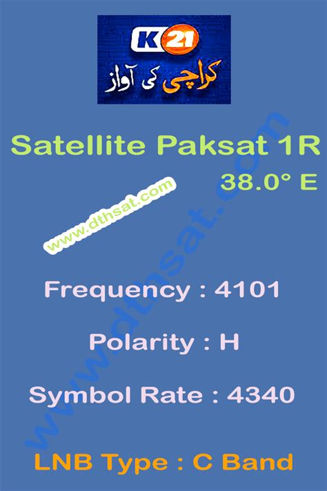 K21 News Frequency 2024 TV Channel Paksat