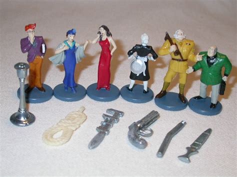 Set of 12 Clue Game Pieces Tokens Includes by VintagePaperWorks