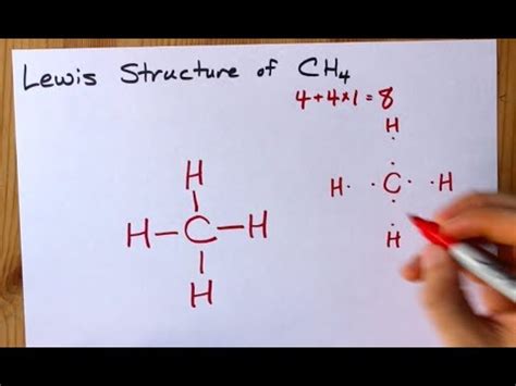 How to Draw the Lewis Structure of CH4 (methane) - YouTube