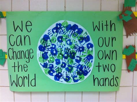 earth day handprint activity.. made this with my second graders today! : ) | Earth day ...