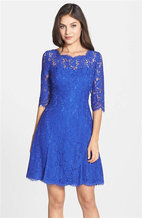 Eliza J Lace Fit & Flare Cocktail Dress (Regular & Petite) | Nordstrom | Fit and flare cocktail ...