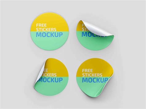 Free Sticker Mockups (PSD)