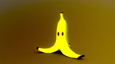 Banana Peel (Mario Kart) - Download Free 3D model by Yanez Designs (@Yanez-Designs) [c7fd163 ...