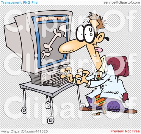 Royalty-Free (RF) Clip Art Illustration of a Cartoon Wacky Radiologist ...